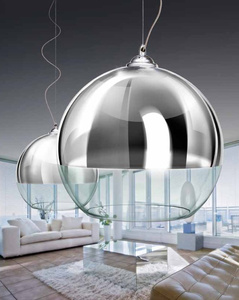 LAMPA WISZĄCA  SILVER BALL 3 LINE AZZARDO