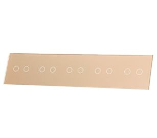 Dziesięcioprzyciskowy złoty panel szklany 7022222-63 LIVOLO