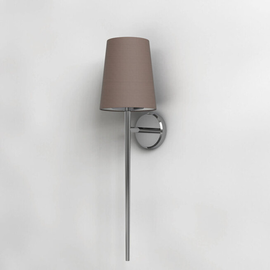 Kinkiet do łazienki Beauville chrom z ostrygowym abażurem Cone 138 Astro Lighting