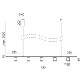 Lampa wisząca Tea C1337/5 Aromas