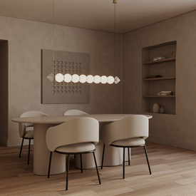 Lampa wisząca SOKO starzone złoto C1335/8 Aromas