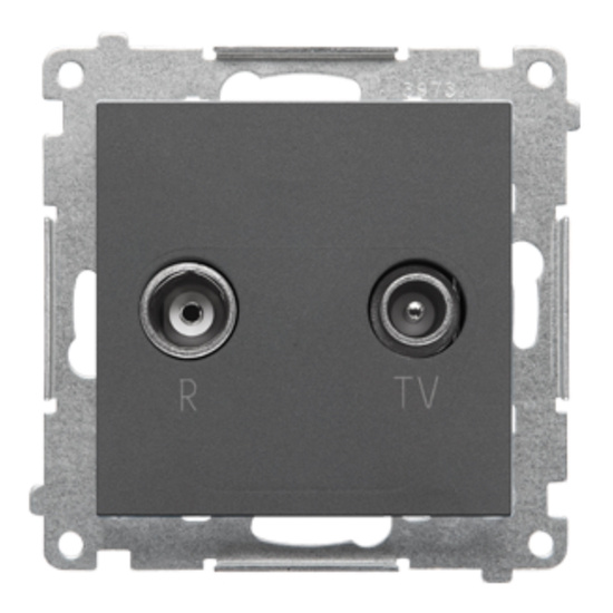 Gniazdo antenowe R-TV przelotowe Simon 55