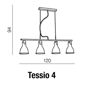 Lampa wisząca Tessio 4 Azzardo