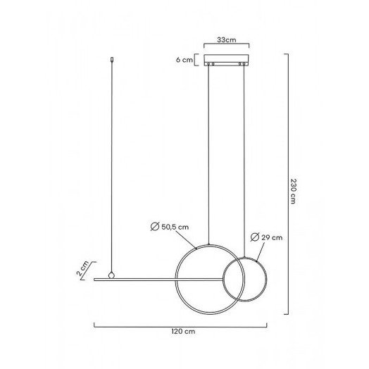 Czarna lampa wisząca RAGE Moosee