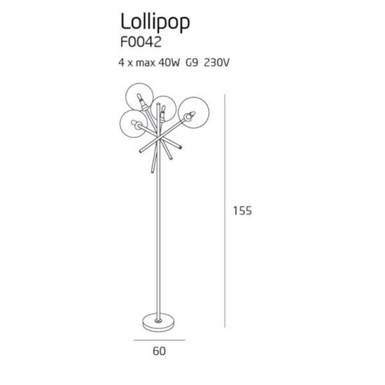 LAMPA PODŁOGOWA LOLLIPOP F0042 MAXLIGHT