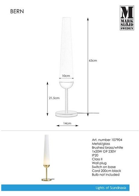 Lampka stołowa BERN 1L złota 107904