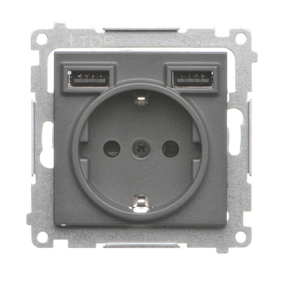 Gniazdo Schuko ze zintegrowaną ładowarką Simon 55
