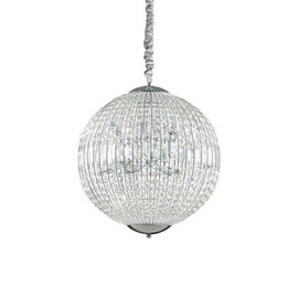 KRYSZTAŁOWA LAMPA WISZĄCA LUXOR SP8 116228 IDEAL LUX