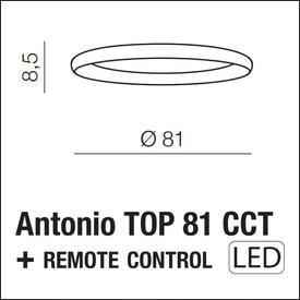 Plafon z pilotem Antonio 81 Azzardo AZ5076