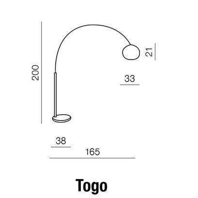 Lampa podłogowa Togo Chrom AZ0021 Azzardo 