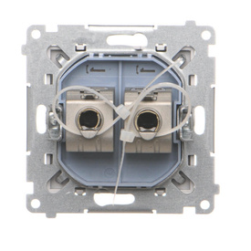 Gniazdo komputerowe podwójne ekranowane RJ45 kat. 6 Simon 55