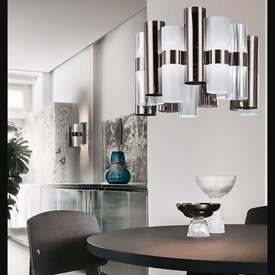 Lampa wisząca LA LOLLO M PEWTER / WHITE  SLAMP