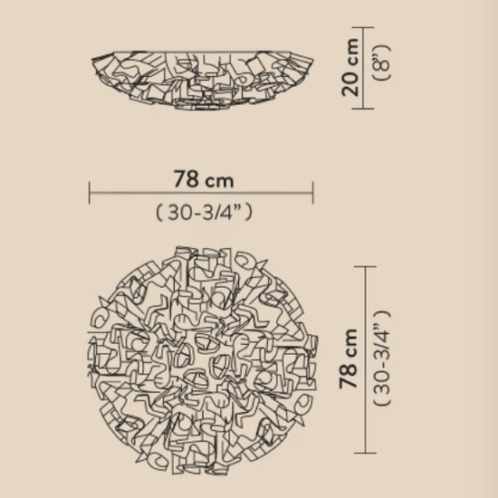 Plafon Veli Large Gold Slamp