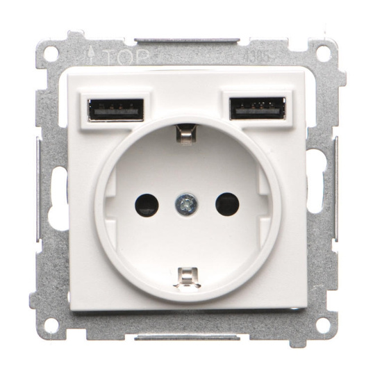 Gniazdo Schuko ze zintegrowaną ładowarką Simon 55