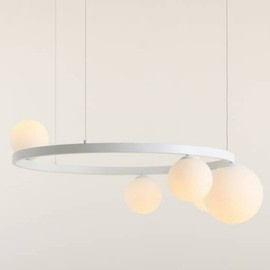 Lampa wisząca GARDA 5 RING biała
