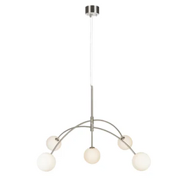 Lampa wisząca HEAVEN Pendant 5L Steel/Opal