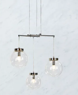 Lampa wisząca SICILY Pendant 3L Chrome/Clear