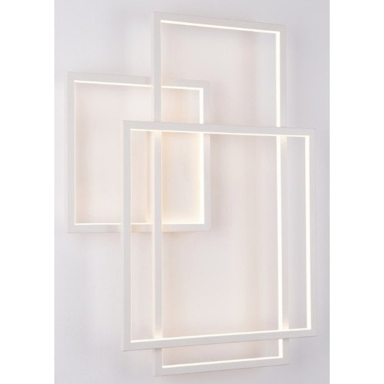 KINKIET GEOMETRIC BIAŁY W0234  MAXLIGHT