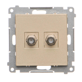 Gniazdo antenowe typu „F” podwójne Simon 55