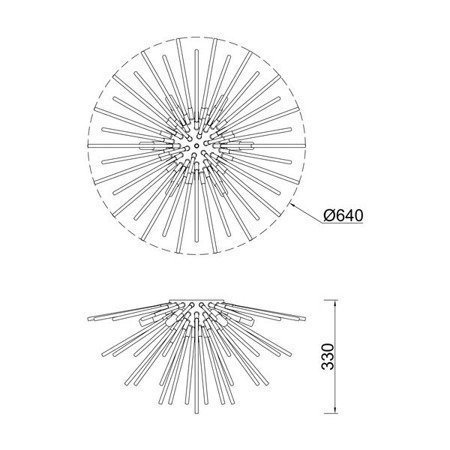 LAMPA SUFITOWA URCHIN C0491-06B-F7DY