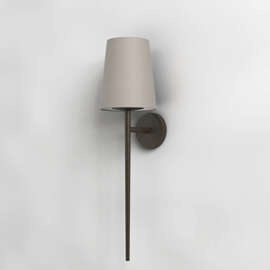 Kinkiet do łazienki Beauville brązowy z szaro-piaskowym abażurem Cone 138 Astro Lighting 