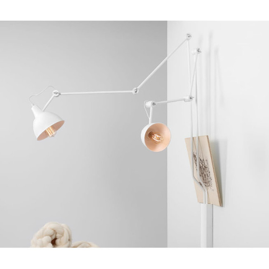 Podwójny kinkiet Aida 814D biały ALDEX