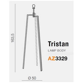 Nowoczesna lampa podłogowa Tristan White Azzardo