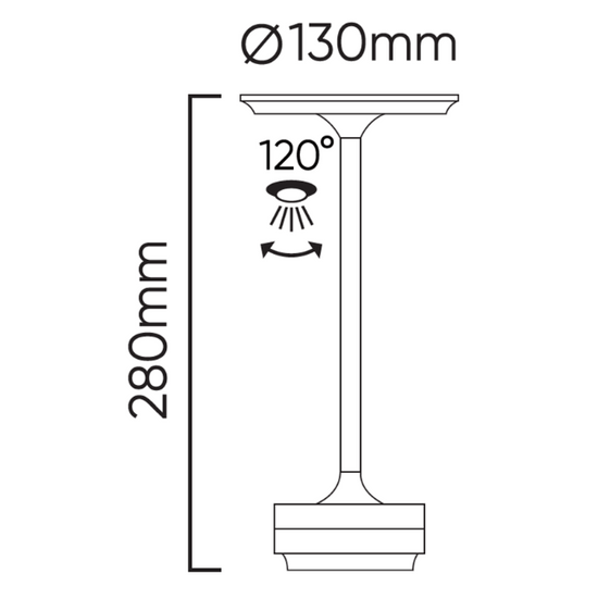 Lampa stołowa CAMELIA 2,5W 250lm CCT czarna 4Ah