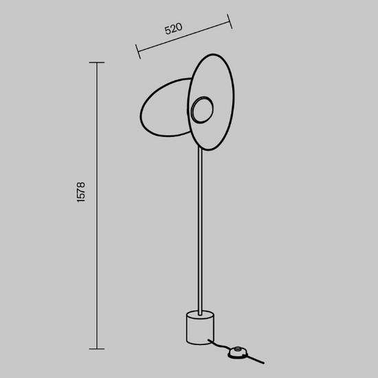 Lampa podłogowa EVOLUTION czarna Maytoni