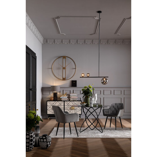 Duży złoty zegar ścienny 107cm Kare Design 60974 