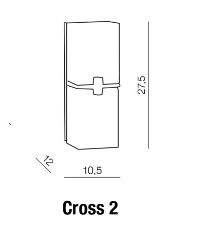 DWUSTRONNY KINKIET CROSS 2 AZZARDO