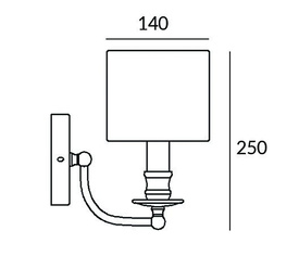 Kinkiet Abu Dhabi czarny Cosmo Light W01837CH-BK