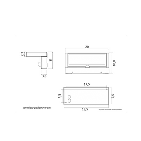 Kinkiet zewnętrzny Ren RN20-KPIR