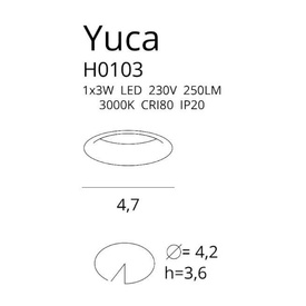 Oprawa halogenowa do zabudowy Yuca Fixed czarna MAXLIGHT 