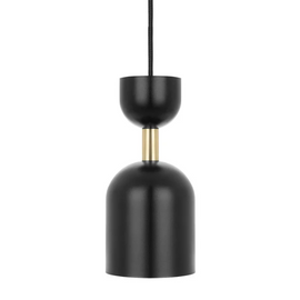 SUPURU lampa wisząca czarna z mosiężną rurką UMMO