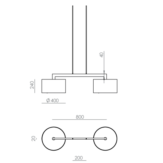 Lampa wisząca REMS DOUBLE C1318/2/LB Aromas 
