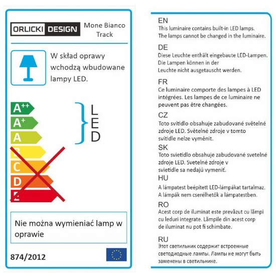 Oprawa do szynoprzewodu Mone Bianco Track OPEN DESIGN HIGHLIGHTS