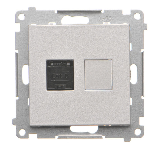Gniazdo komputerowe pojedyncze RJ45 kategoria 6 Simon 55 