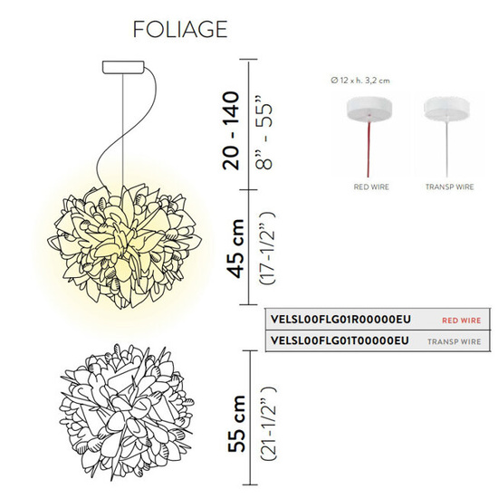 Lampa wisząca Veli foliage Slamp