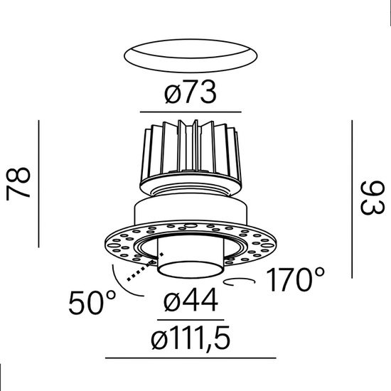 SWING next led  trimless wpuszczany AQform