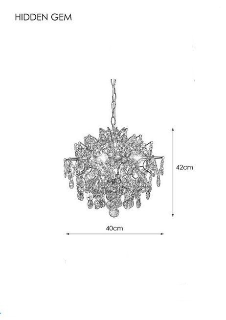Żyrandol kryształowy HIDDEN GEM Markslojd 107416 chrom