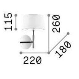 KINKIET HILTON AP1 BIANCO 075471 IDEAL LUX