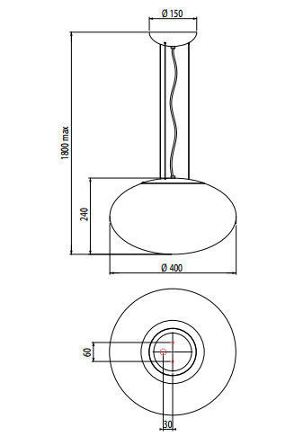 LAMPA WISZĄCA ZEPPO 400 ASTRO LIGHTING 1176003