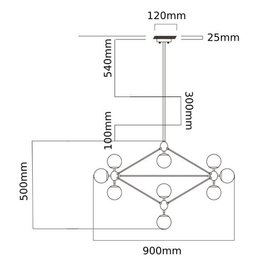 Lampa wisząca Bao Nero Clear OPEN DESIGN HIGHLIGHTS