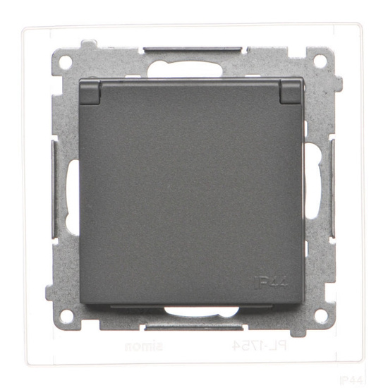 Gniazdo pojedyncze z klapą typu Schuko Simon 55 