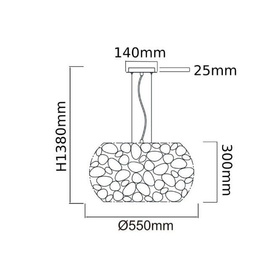 Lampa wisząca Carera Gold OPEN DESIGN HIGHLIGHTS