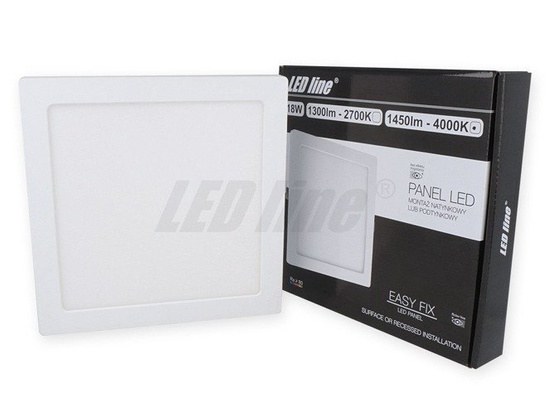 Panel LED line® EasyFix kwadrat 18W 1450lm 4000K biała dzienna