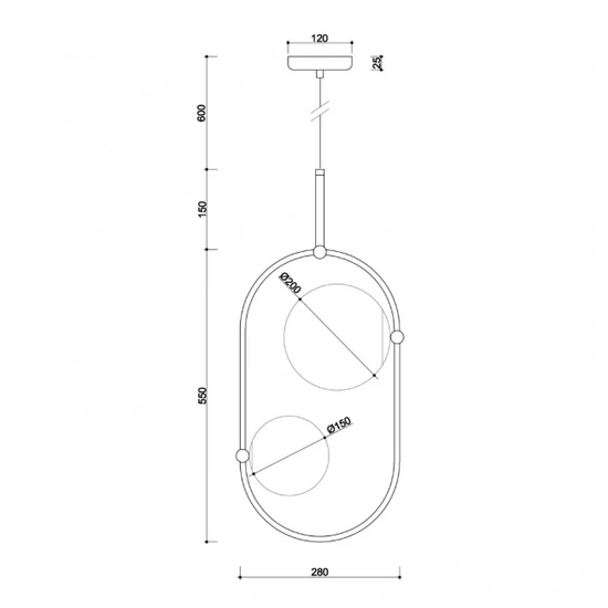 KOBAN C lampa wisząca czarna IP44 UMMO