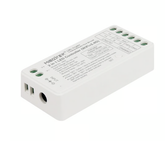 Kontroler 2w1 LED WiFi 12-24VDC 12A MiBoxer (FUT35W+)