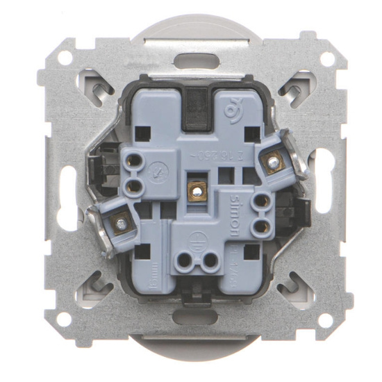 Gniazdo wtyczkowe podwójne bez uziemienia Simon 55 TG2MCZ.01/143